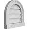 Ekena Millwork Round Top Surface Mount PVC Gable Vent w/ 2"W x 2"P Brickmould Sill Frame, 14"W x 14"H GVPRT14X1403SN - alternate 4
